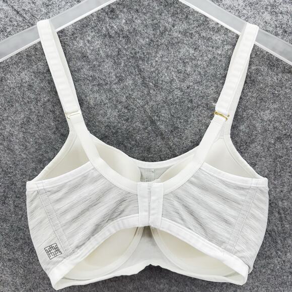 Natori Womens Yogi Convertible Sports Bra Size 32DDD Gray White Full Coverage - Picture 5 of 13